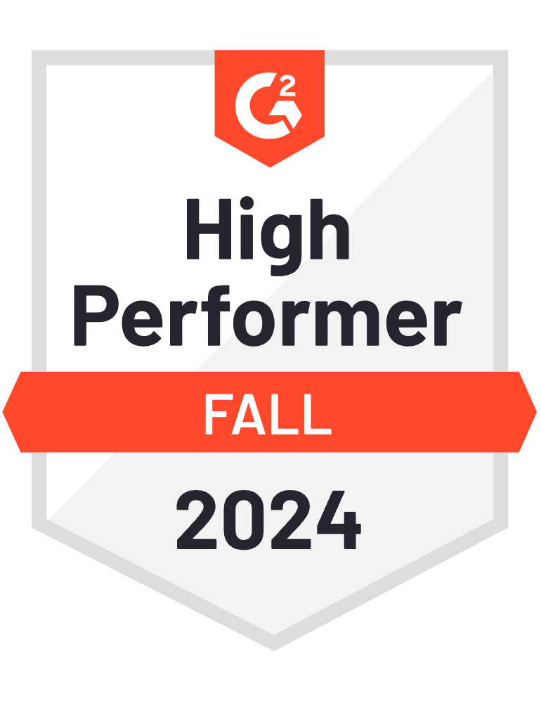 G2’s High Performer Badge in Fall 2024