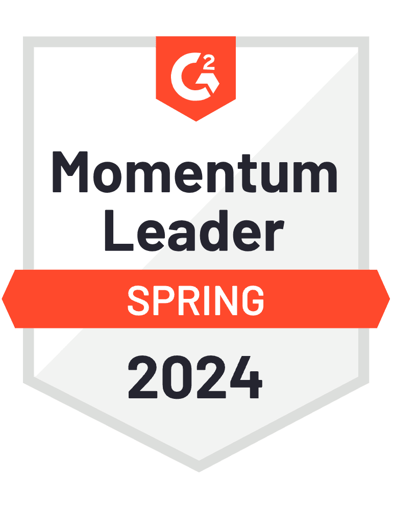 G2’s Momentum Leader Badge in Spring 2024