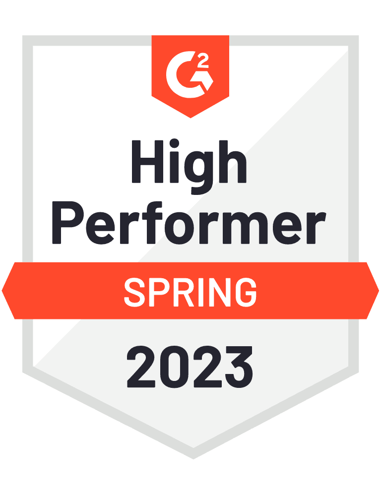 G2’s High Performer Badge in Spring 2023